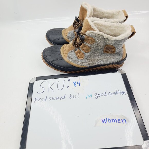 Sorel Women's Grey Brown Out N About NY1954-052 Waterproof Winter Boots Size 6 - Picture 7 of 7